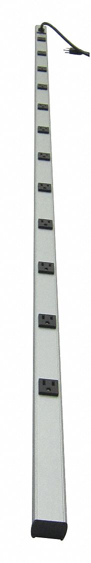 Outlet Strip Gray 77 in 12 Outlets