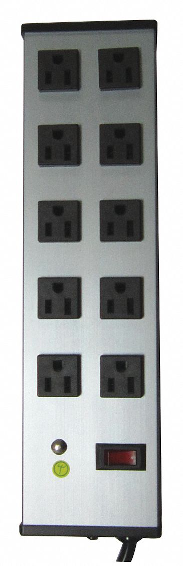 Outlet Strip Gray 13 in 10 Outlets