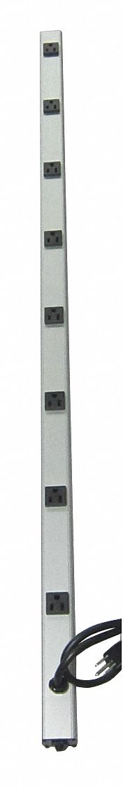 Outlet Strip Gray 48 in 8 Outlets