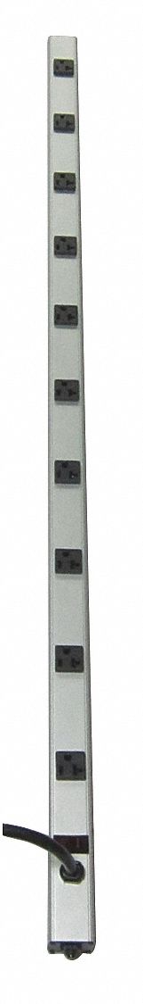 Outlet Strip Gray 48 in 10 Outlets