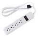 Outlet Strip White 8-1/4 in 4 Outlets