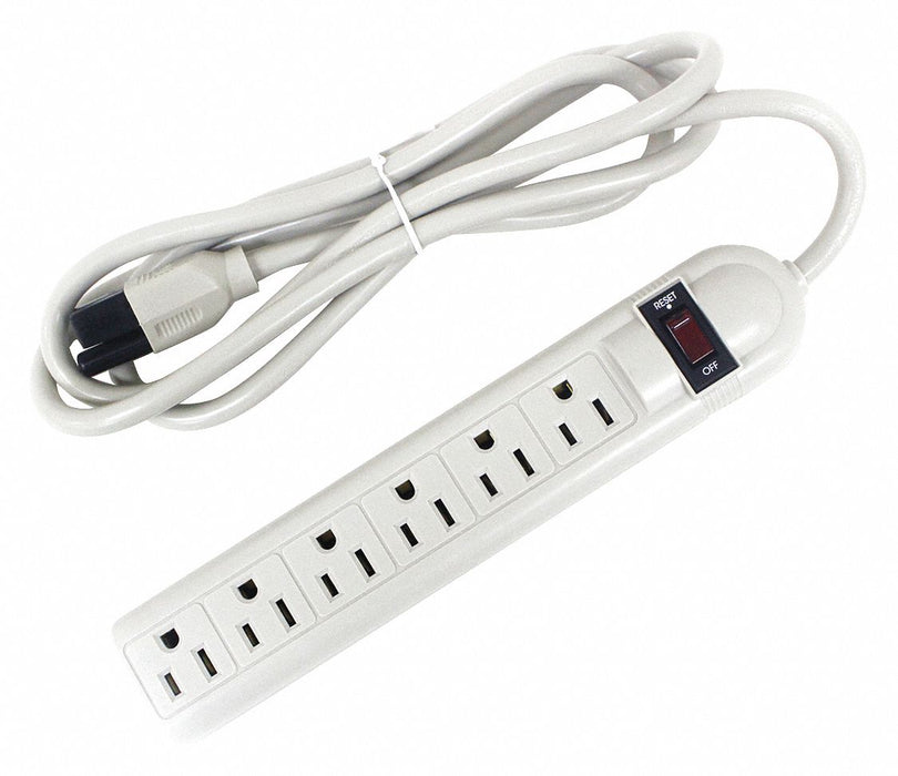 Outlet Strip Beige 9-5/8 in 6 Outlets