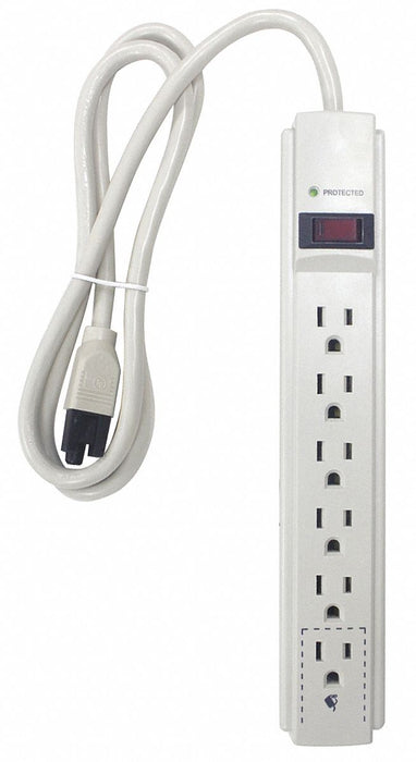 Outlet Strip White 11 in 6 Outlets