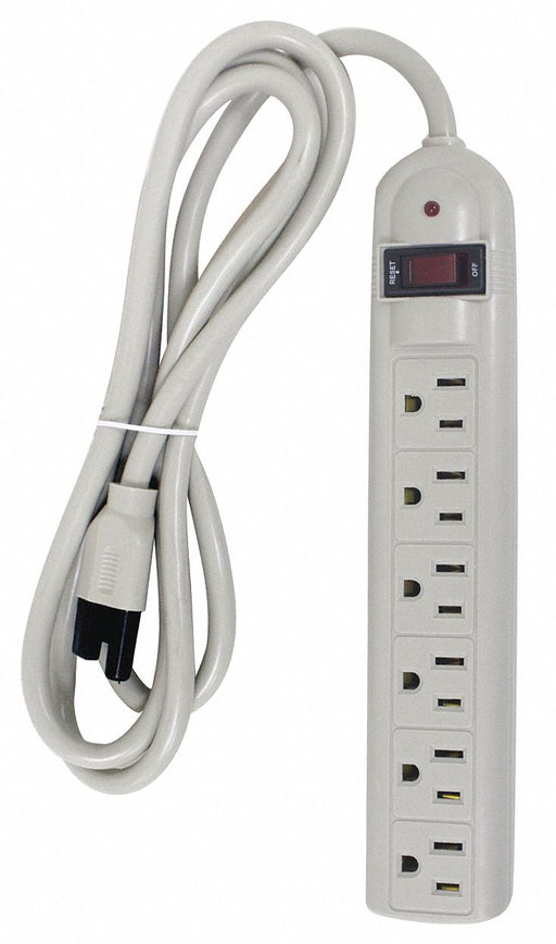 Surge Protector Outlet Strip 6 ft White