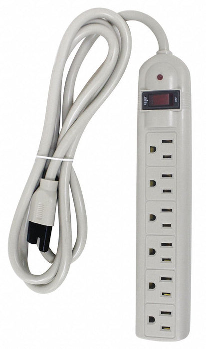 OutletStrip White 9-21/32in 6Outlets