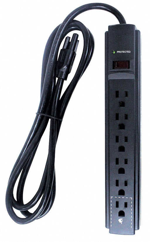 Outlet Strip Black 11 in 6 Outlets