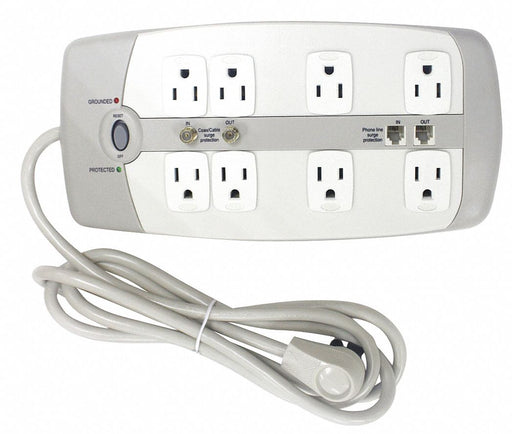 Surge Protector Outlet Strip 6 ft White