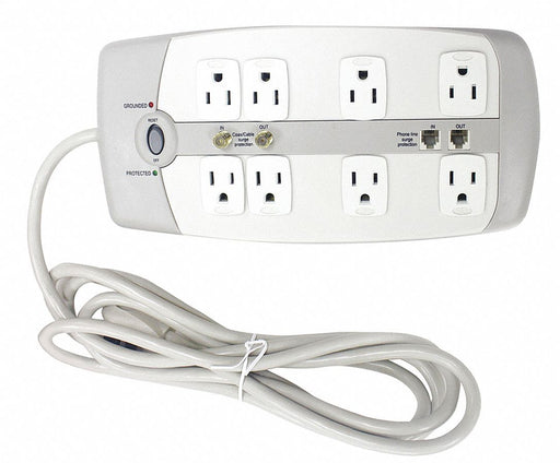 OutletStrip White 10-1/2in 8Outlets