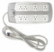 Surge Protector Outlet Strip 8 ft Gray