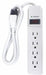 Outlet Strip White 8-1/4 in 4 Outlets