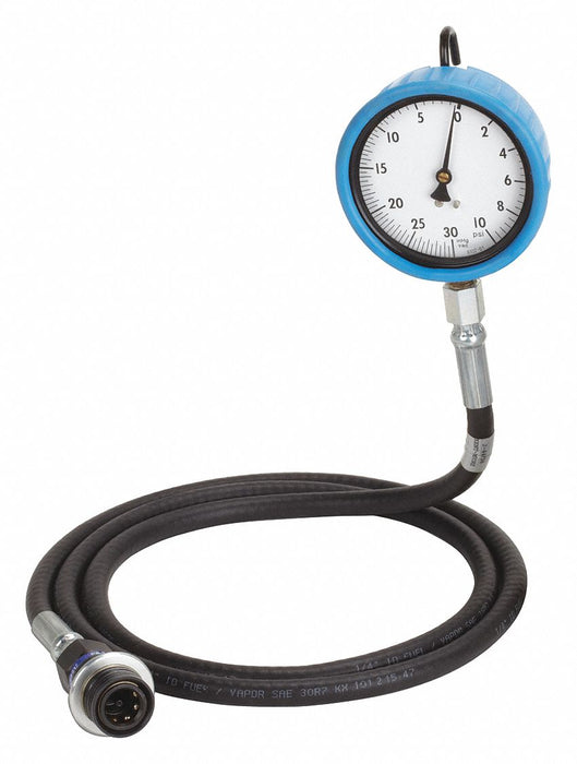 Fuel Pressure Gauge Black Blue White