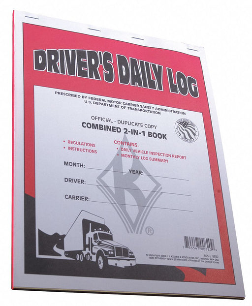 Drivers Daily Logbook 2 In 1 With Carbon