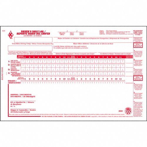 Bilingual Drivers Logbook With Carbon