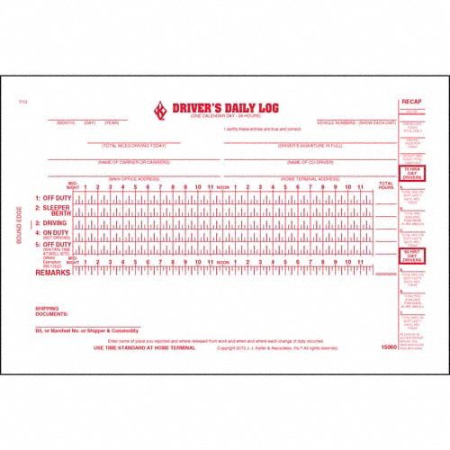 Oil Field Drivers Logbook With Carbon