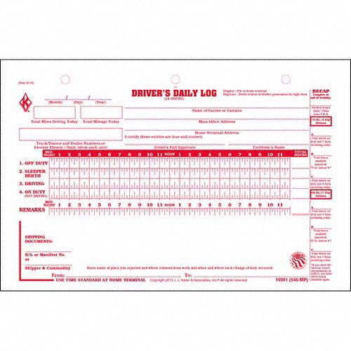 Drivers Logbook 7/8 Day Carbonless PK31