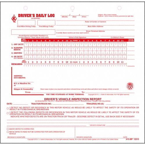 Midsize Drivers Logbook Carbonless PK31