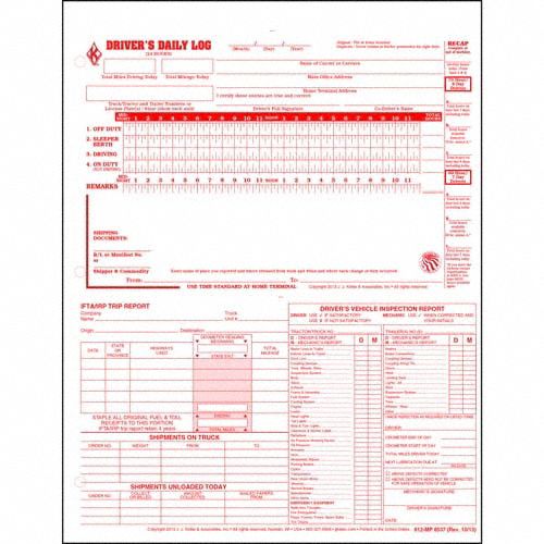 Drivers Logbook 5 In 1 Carbonless PK31