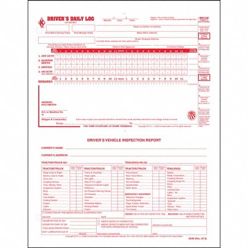 Driver Logbook 2 In 1 Carbonless