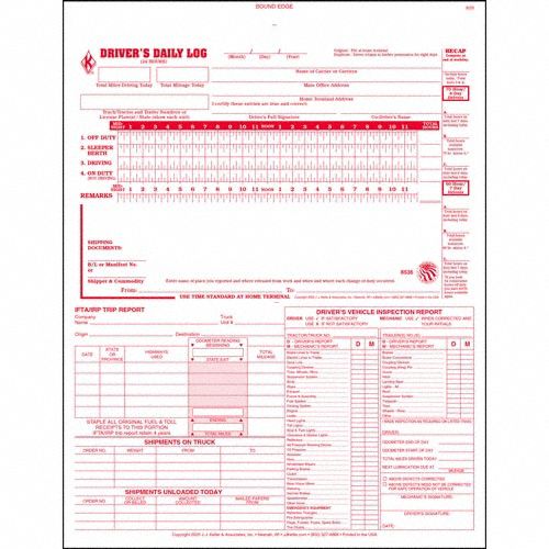 Drivers Logbook 5 In 1 Carbonless