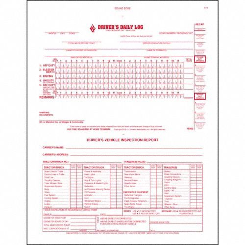 Oil Field Drivers Logbook Carbonless