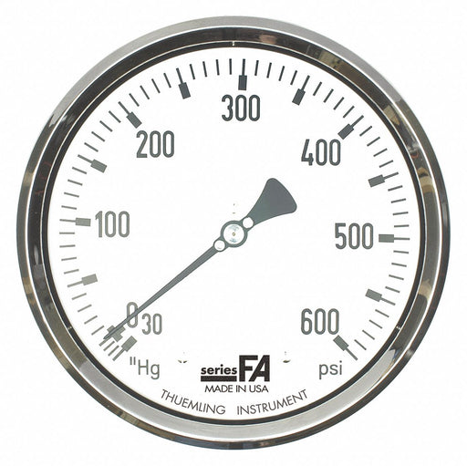 K4574 Compound Gauge 0 to 600 psi 6 Dial Sz
