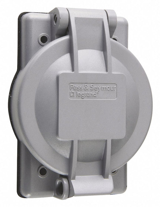Watertight Flng LckInl Cvr Gray Polycrb