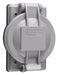 Watertight Flng LckInl Cvr Gray Polycrb