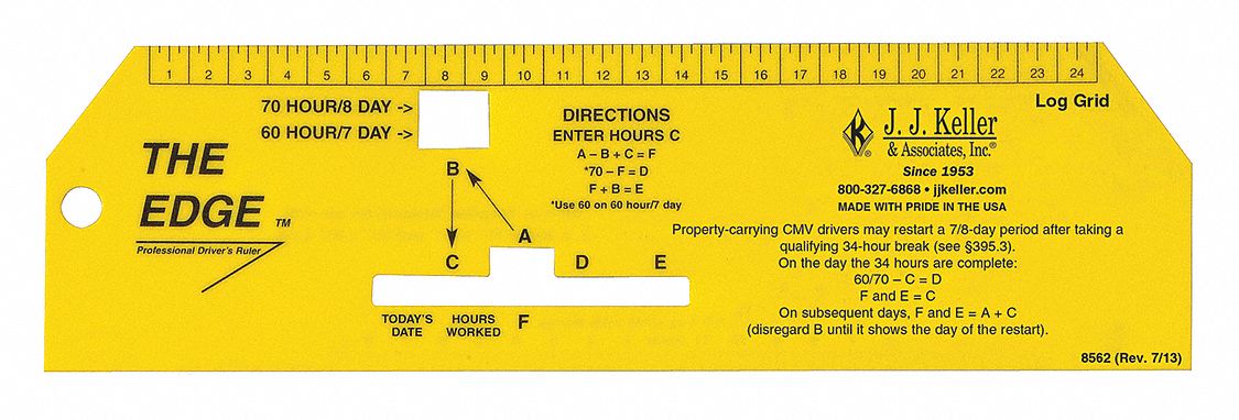 Log Book Ruler 2 x 7-1/4 L