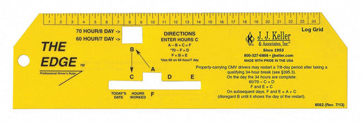 Log Book Ruler 2 x 7-1/4 L