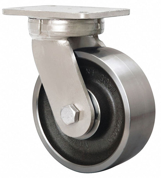 Plate Caster Swivel Steel 10 1/2 H
