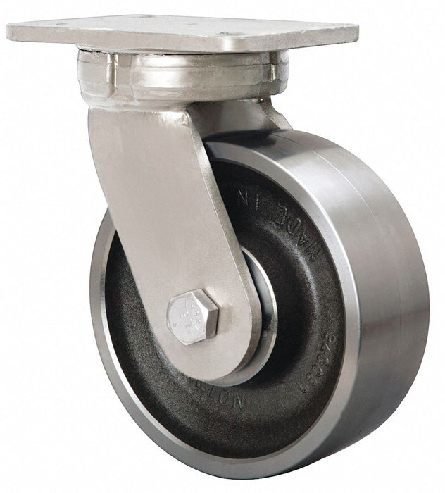 Plate Caster Swivel Steel 10 1/2 H