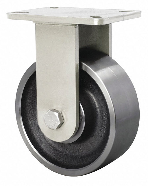 Plate Caster Rigid Steel 10 1/2 H