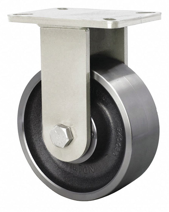 Plate Caster Rigid Steel 10 1/2 H