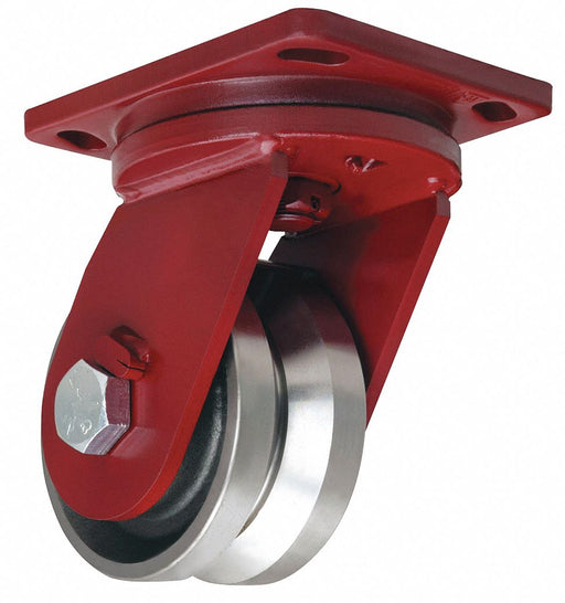 Plate Caster Swivel Steel 8 1/2 H