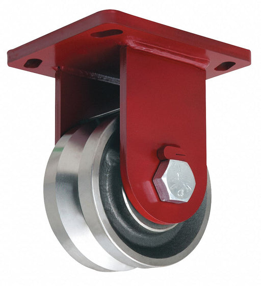Plate Caster Rigid Steel 8 1/2 H