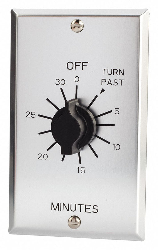 Spring-Wound Timer Silver 125V AC