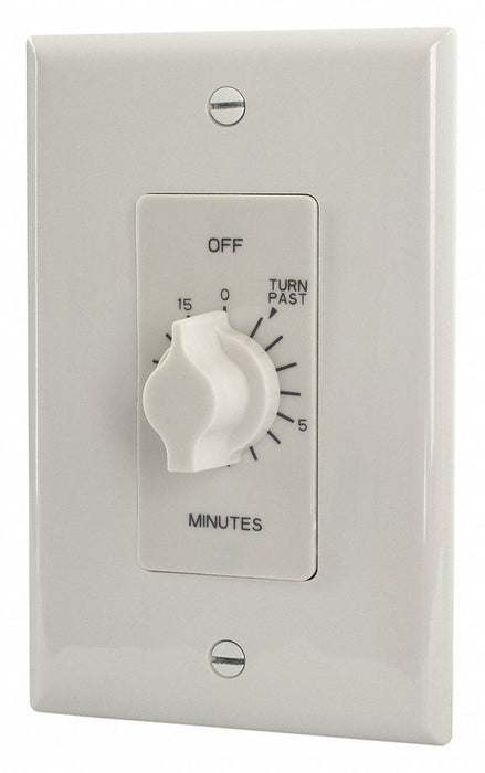 Spring-Wound Timer White 125V AC
