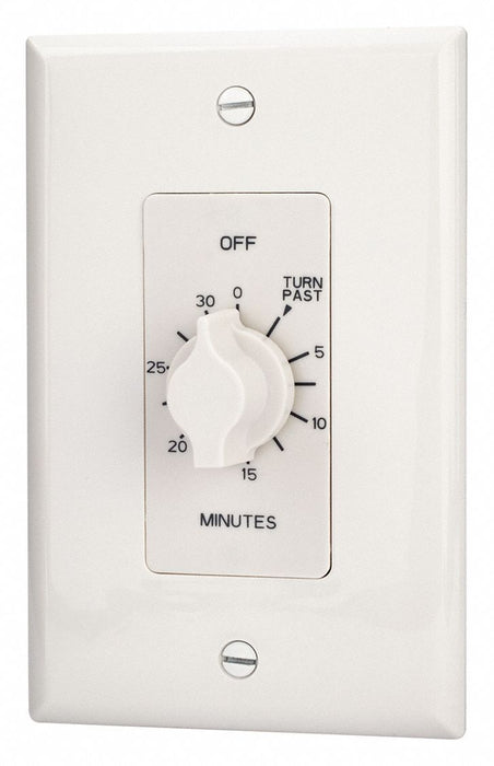 Spring-Wound Timer White 125V AC