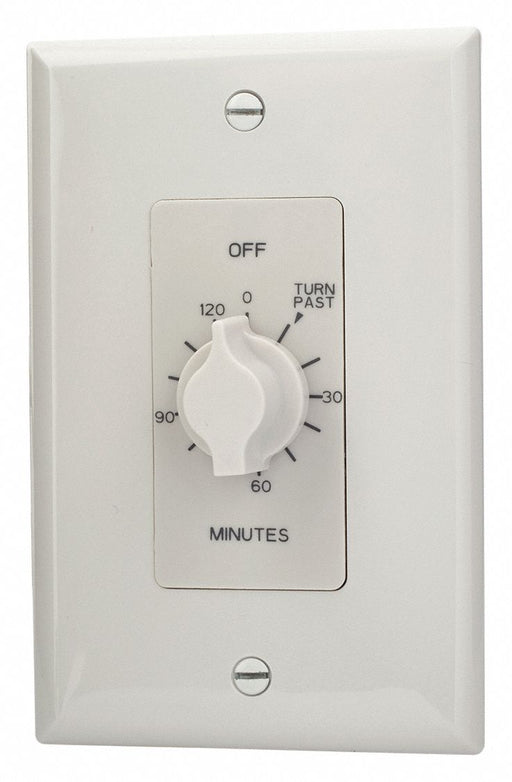 Spring-Wound Timer White 125V AC