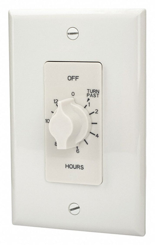 Spring-Wound Timer White 125V AC