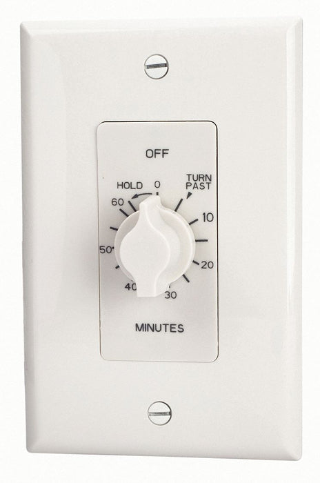 Spring-Wound Timer White 125V AC