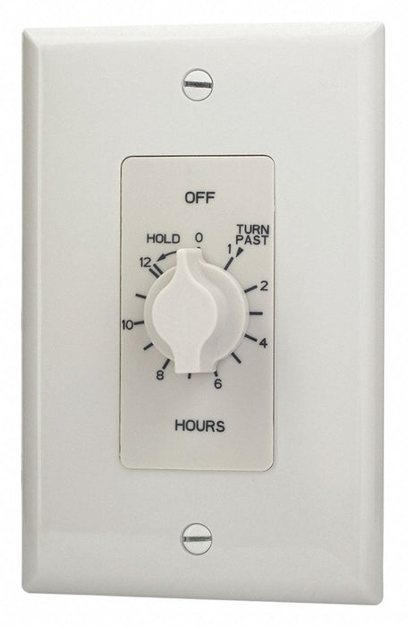 Spring-Wound Timer White 125V AC