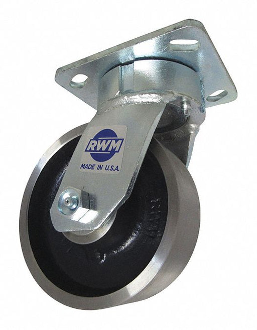 Plate Caster Swivel Steel 6 1/2 H