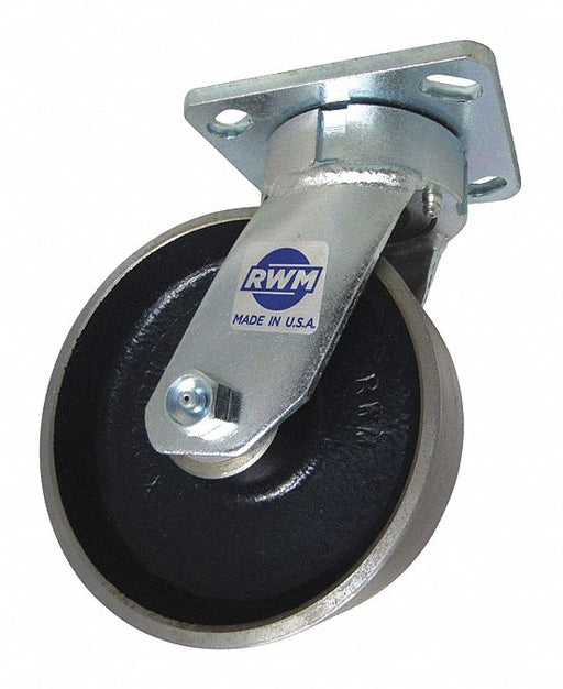 Plate Caster Swivel Steel 7 1/2 H