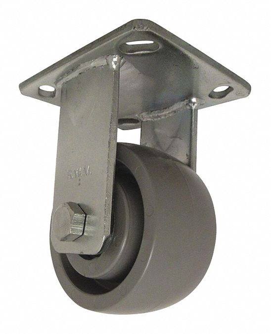 Plate Caster Rigid Elastomer 5 5/8 H