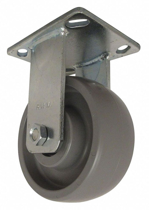 Plate Caster Rigid Elastomer 6 1/2 H