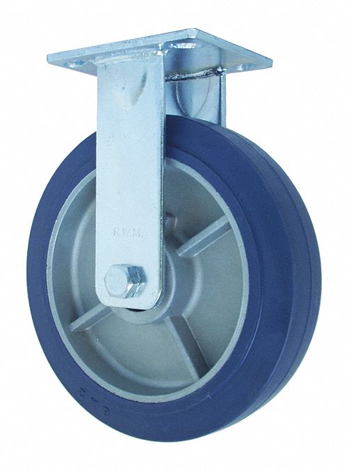 Plate Caster Rigid Rubber 10 1/8 H