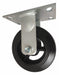 Plate Caster Rigid Rubber 7 1/2 H