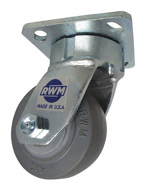Plate Caster Swivel Rubber 5 5/8 H
