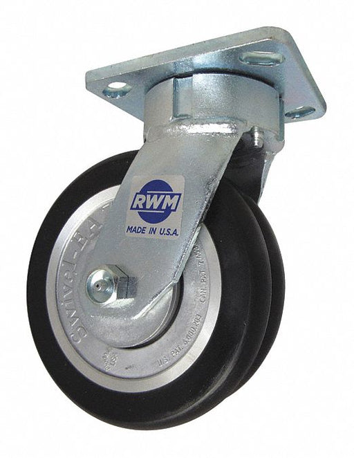 Plate Caster Swivel Polyurethane 7 1/2 H
